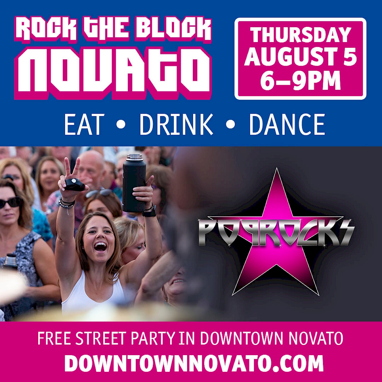 Rock the Block in Downtown Novato August 2021 Marin Convention